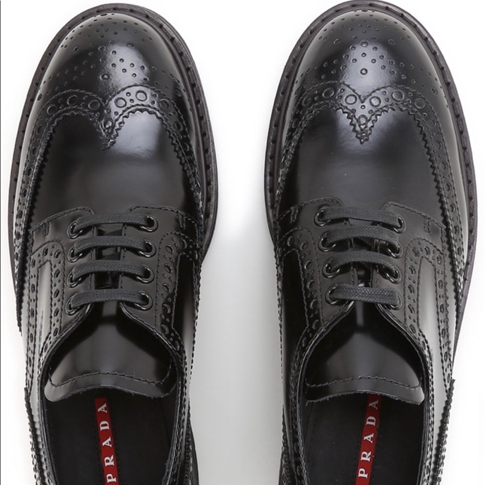 Prada Black Oxford Shoes